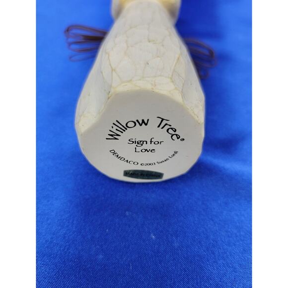 Willow Tree "Sign for Love" free standing 5" Arms Crossed Angel Wings (2003) - Picture 5 of 6